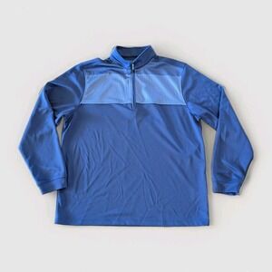 Bolle Mens XL Moisture Wicking Performance 1/4 Zip Pullover SWEATER Blue Golf